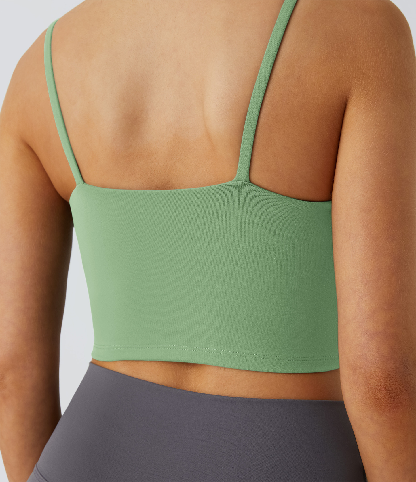 Basic Padded Workout Cropped Low Support Tank Top A-C Cups