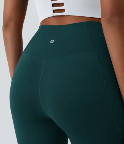 Crossover Pocket Plain Leggings-UPF50+