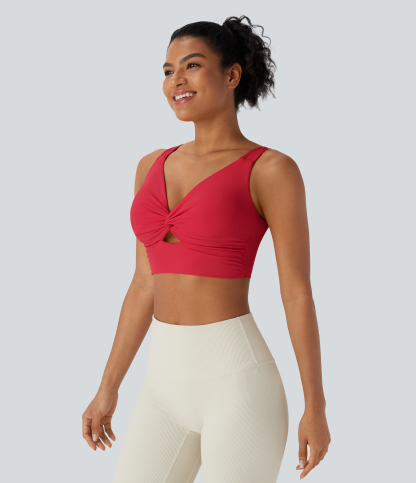 SoftlyZero™ Airy Low Support Cut Out Cool Touch Yoga Sports Bra D-F Cups-UPF50+
