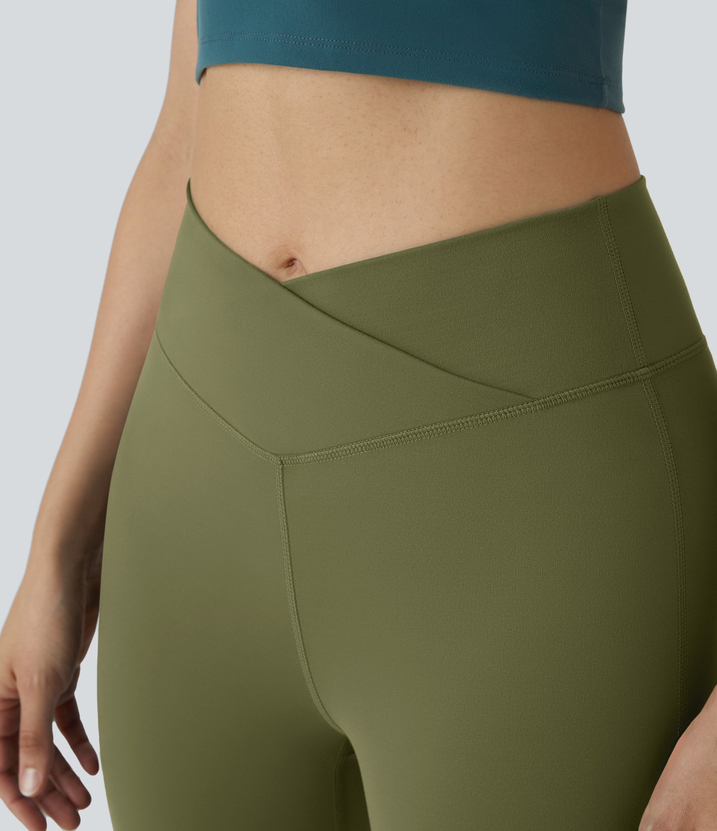 DayStretch High Waisted Crossover Flare Yoga Leggings