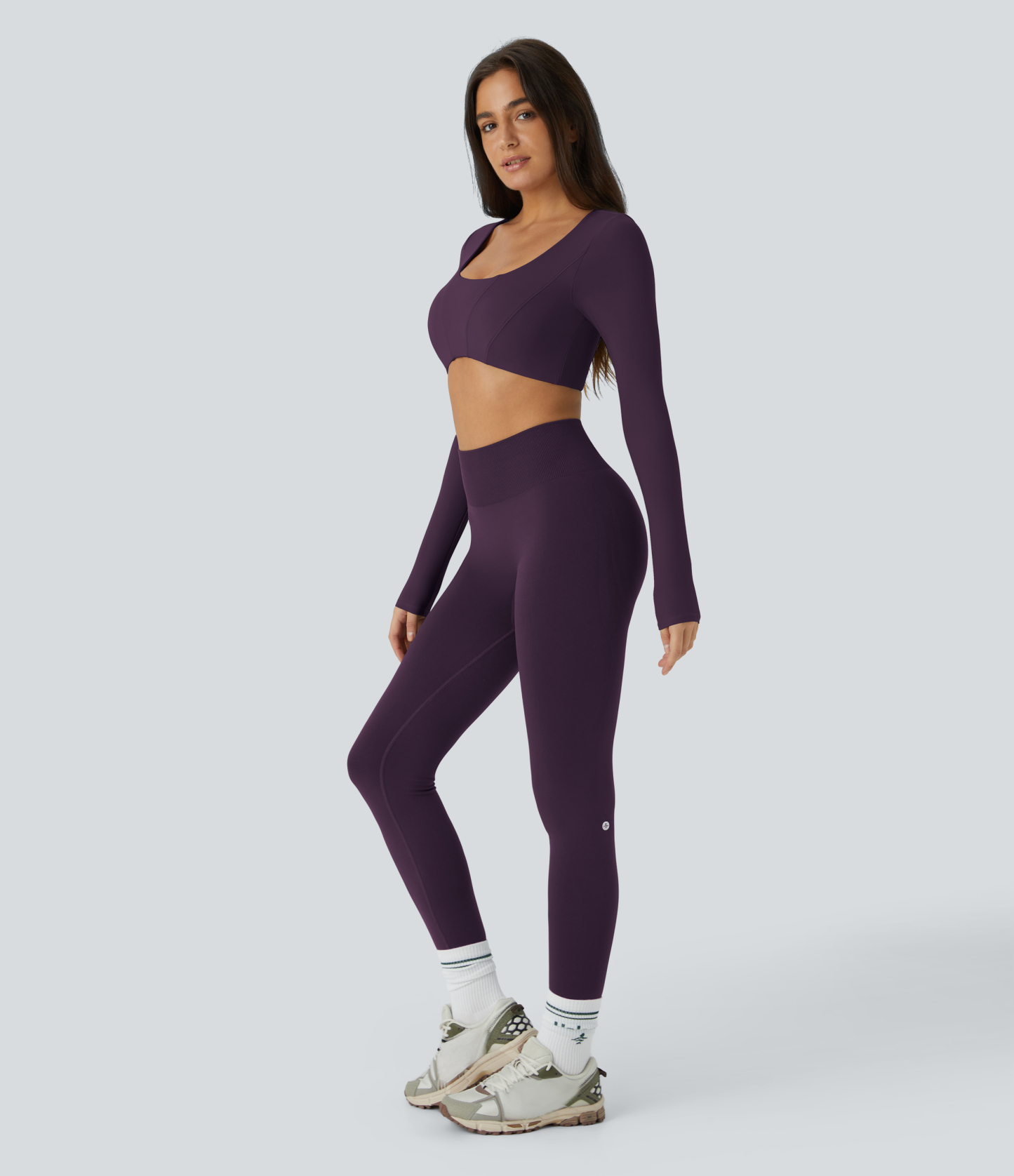 Seamless Flow Mid Rise Tummy Control Butt Lifting Yoga Leggings
