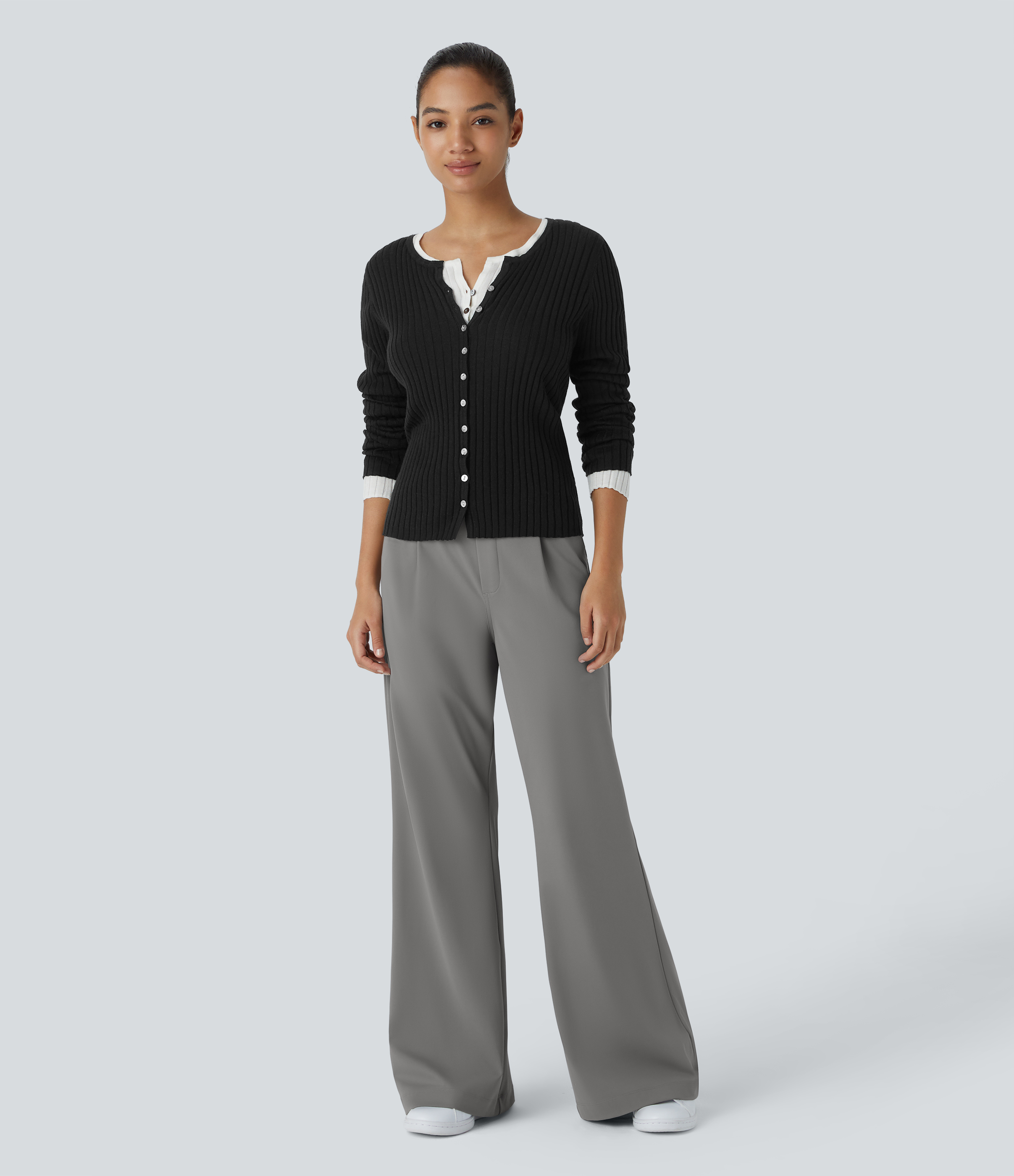 DayStretch High Waisted Pocket Work Flare Pants