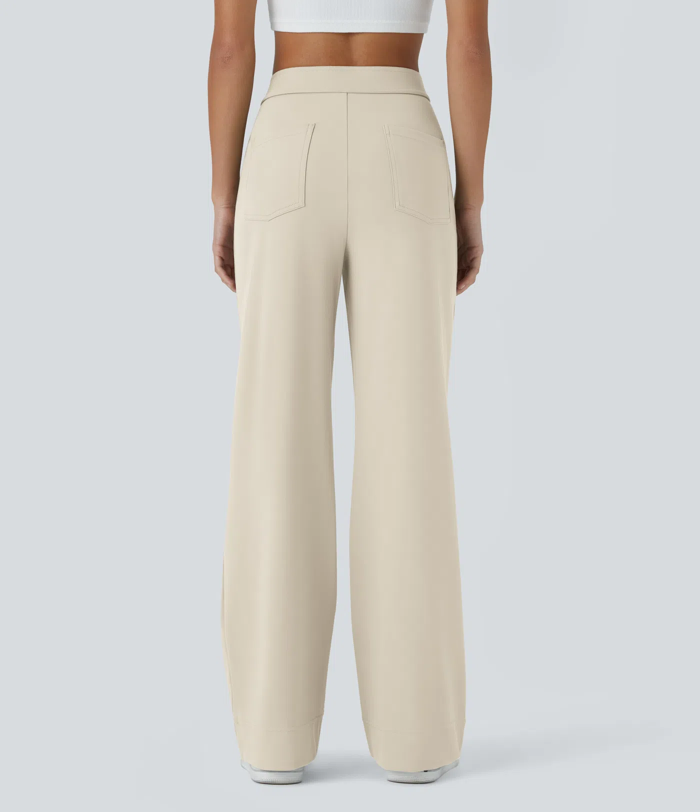 DayStretch High Waisted Pockets Straight Leg Casual Pants