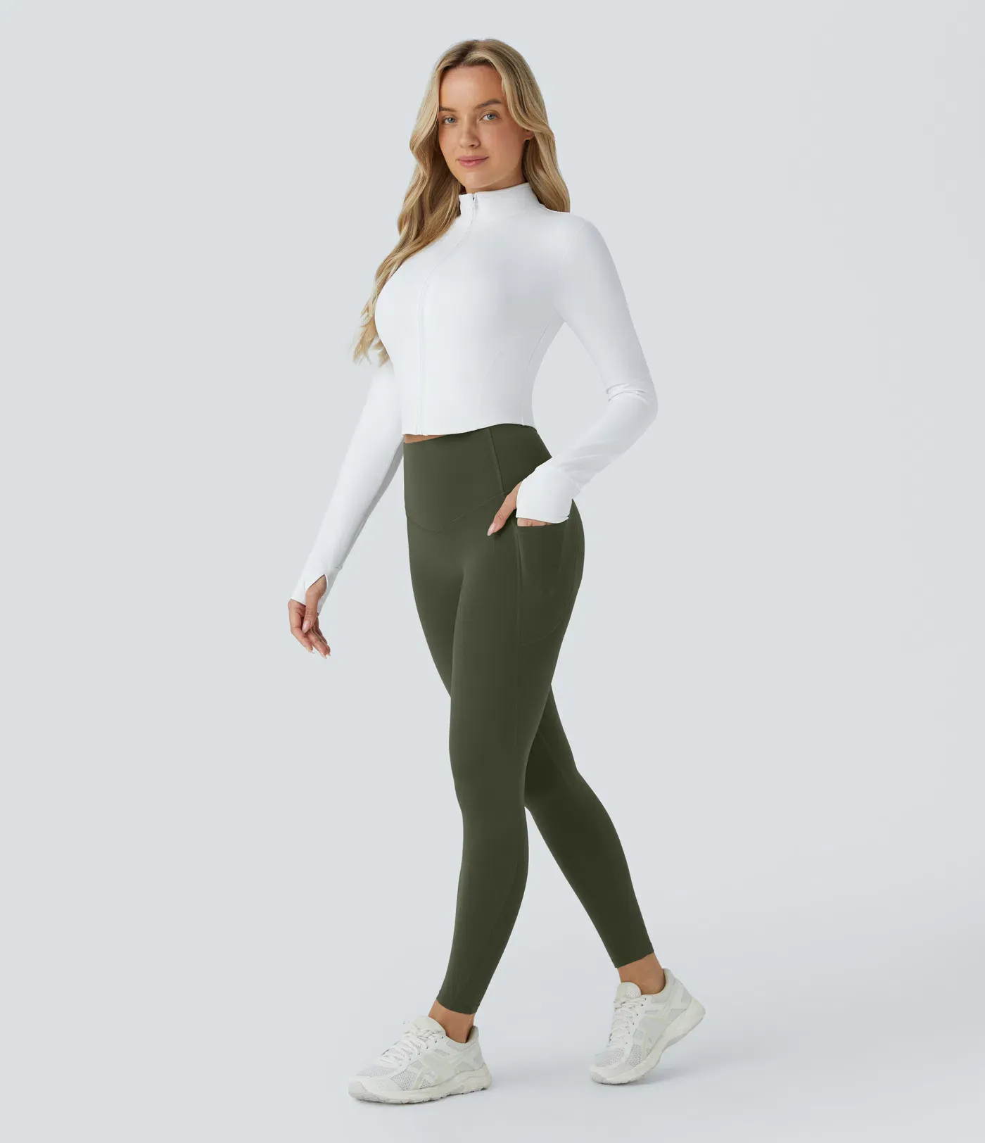 High Waisted Butt Lifting Tummy Control Pocket Shaping Workout Leggings