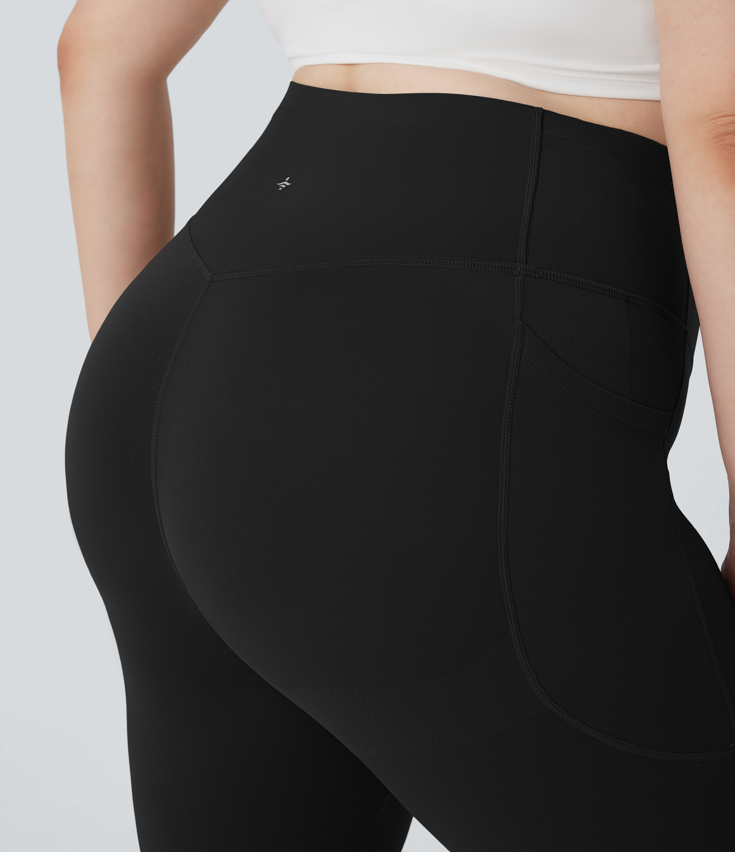 Plus Size High Waisted Butt Lifting Tummy Control Shaping Training Leggings with Pockets