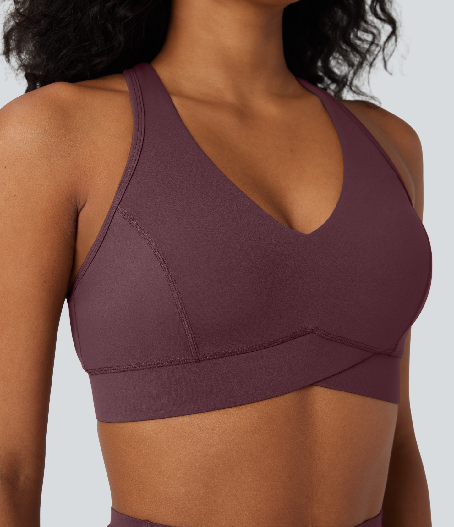 Halara UltraSculpt™ Medium Support V Neck Racerback Training Sports Bra