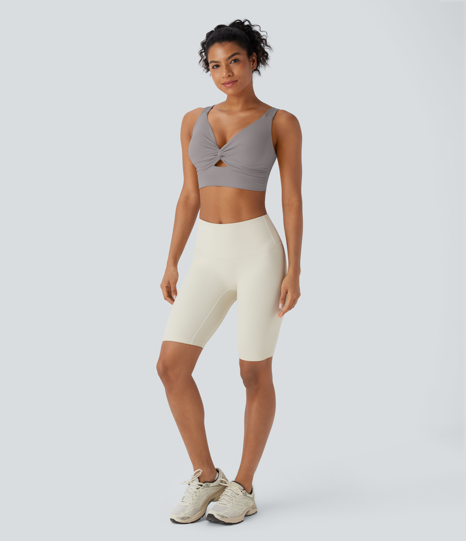 SoftlyZero™ Airy Low Support Cut Out Cool Touch Yoga Sports Bra D-F Cups-UPF50+