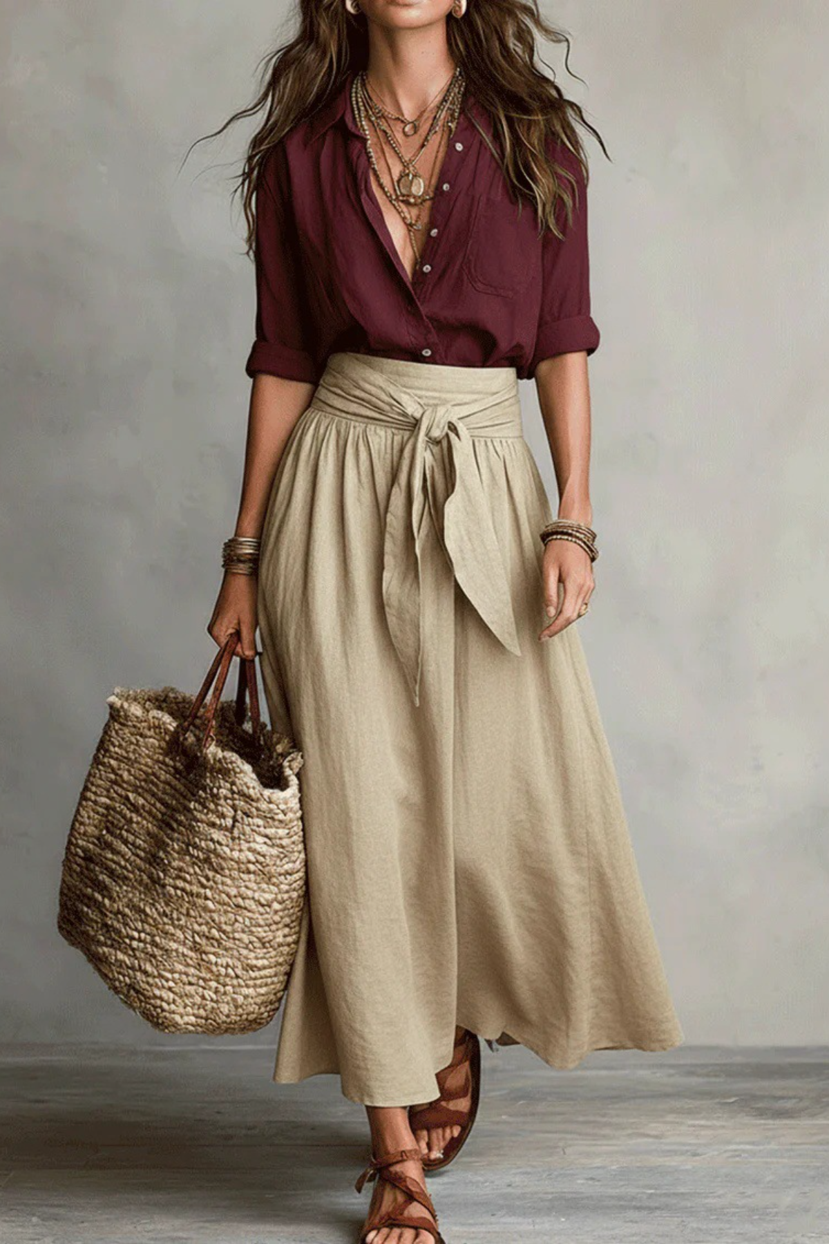 Colorblock Skirt Set – Chic Two-Piece Outfit