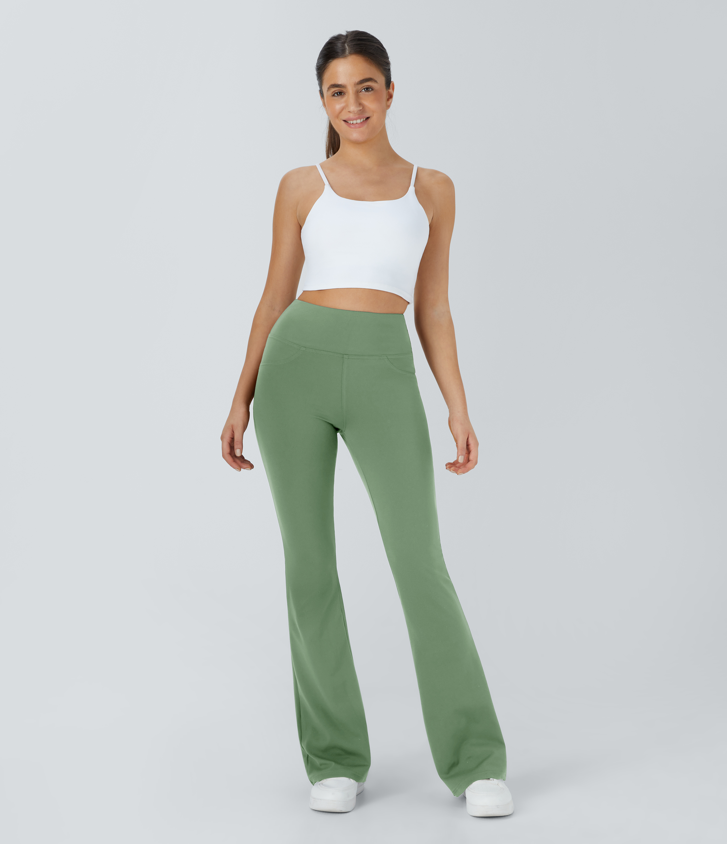 High Waisted Pocket Flare Yoga Leggings