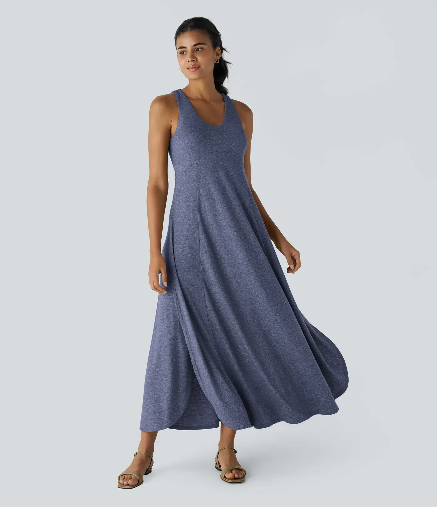 U-Neck Elegant Long Casual Sling Dress