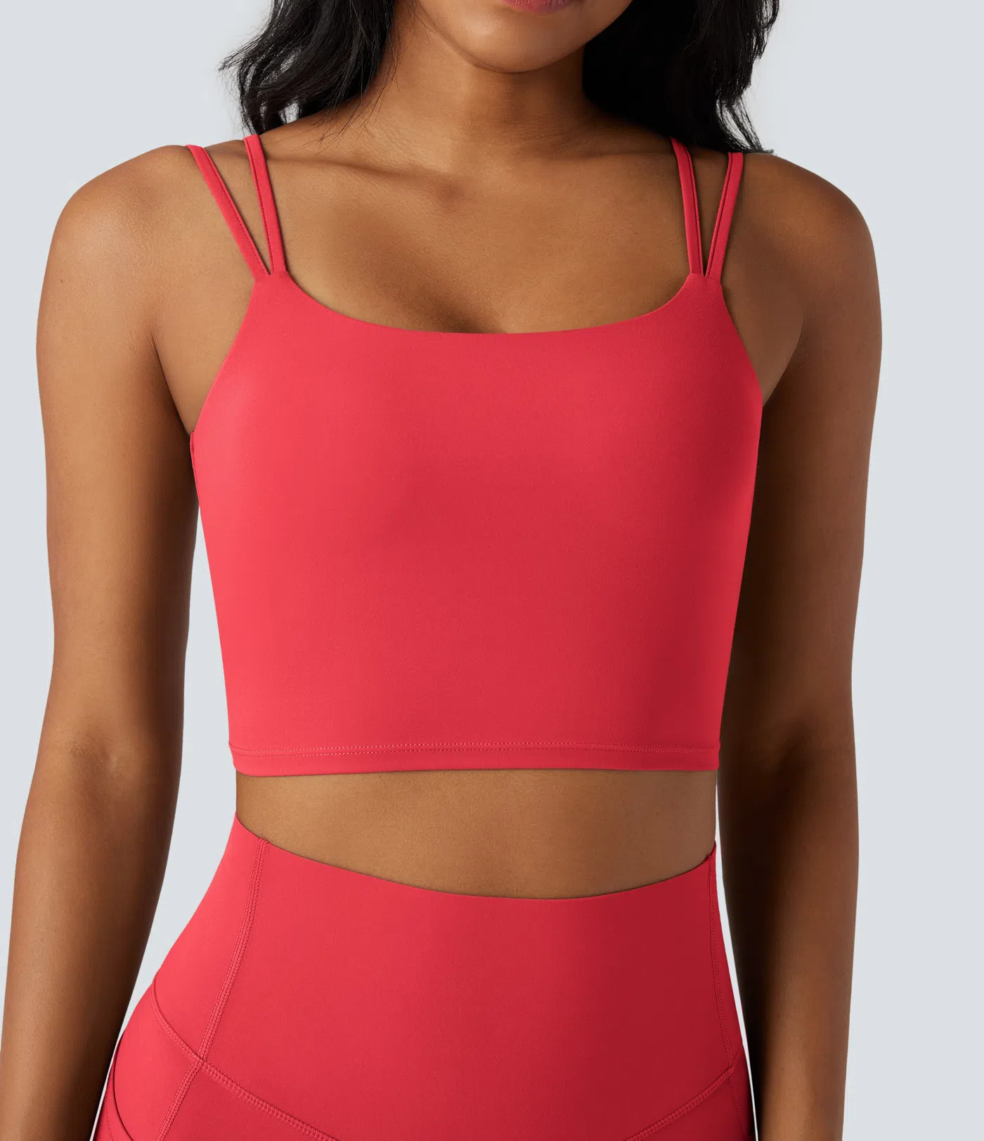 UltraSculpt™ Double Straps Twisted Backless Cropped Yoga Tank Top