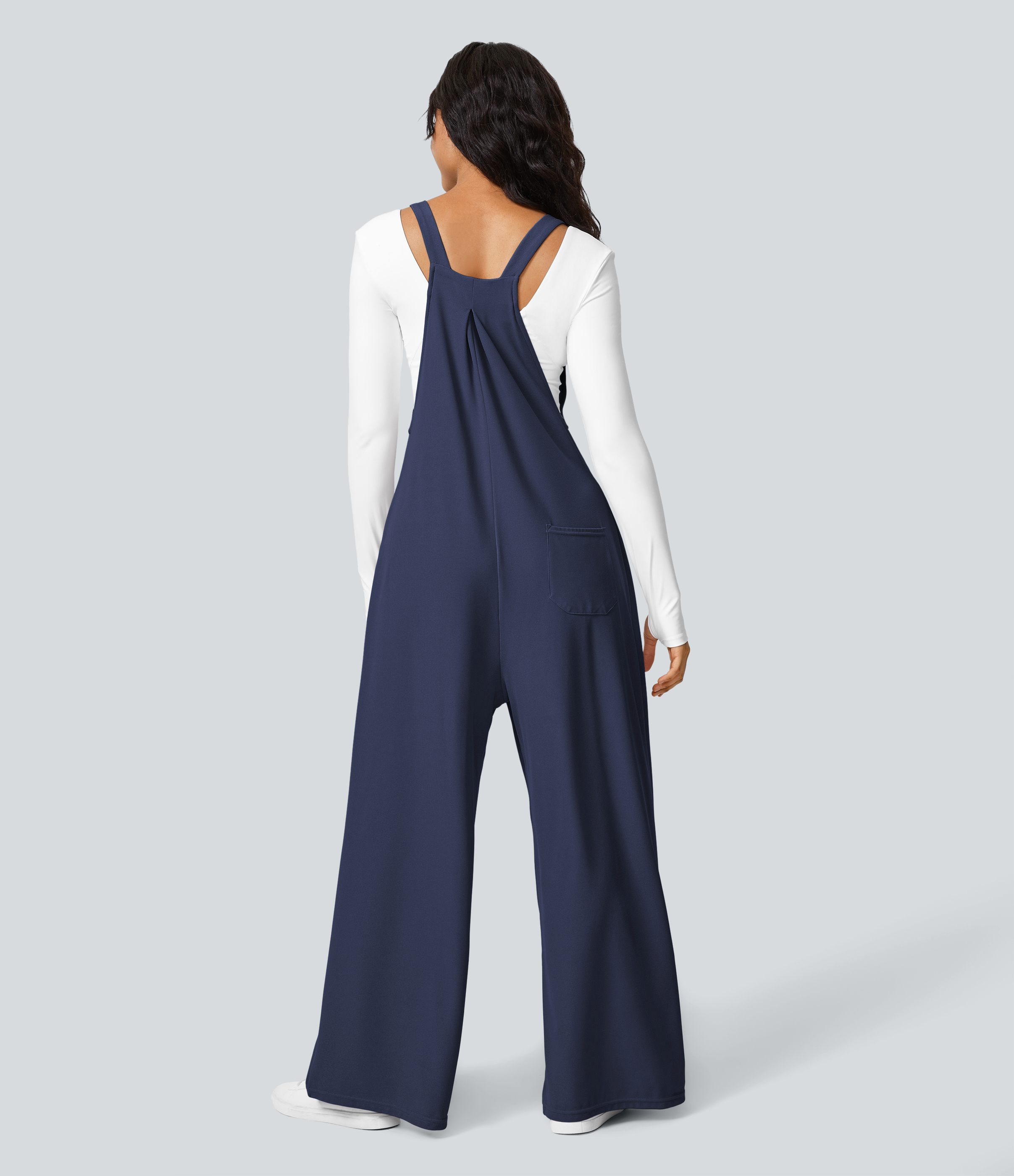 Pockets Waffle Casual Overalls