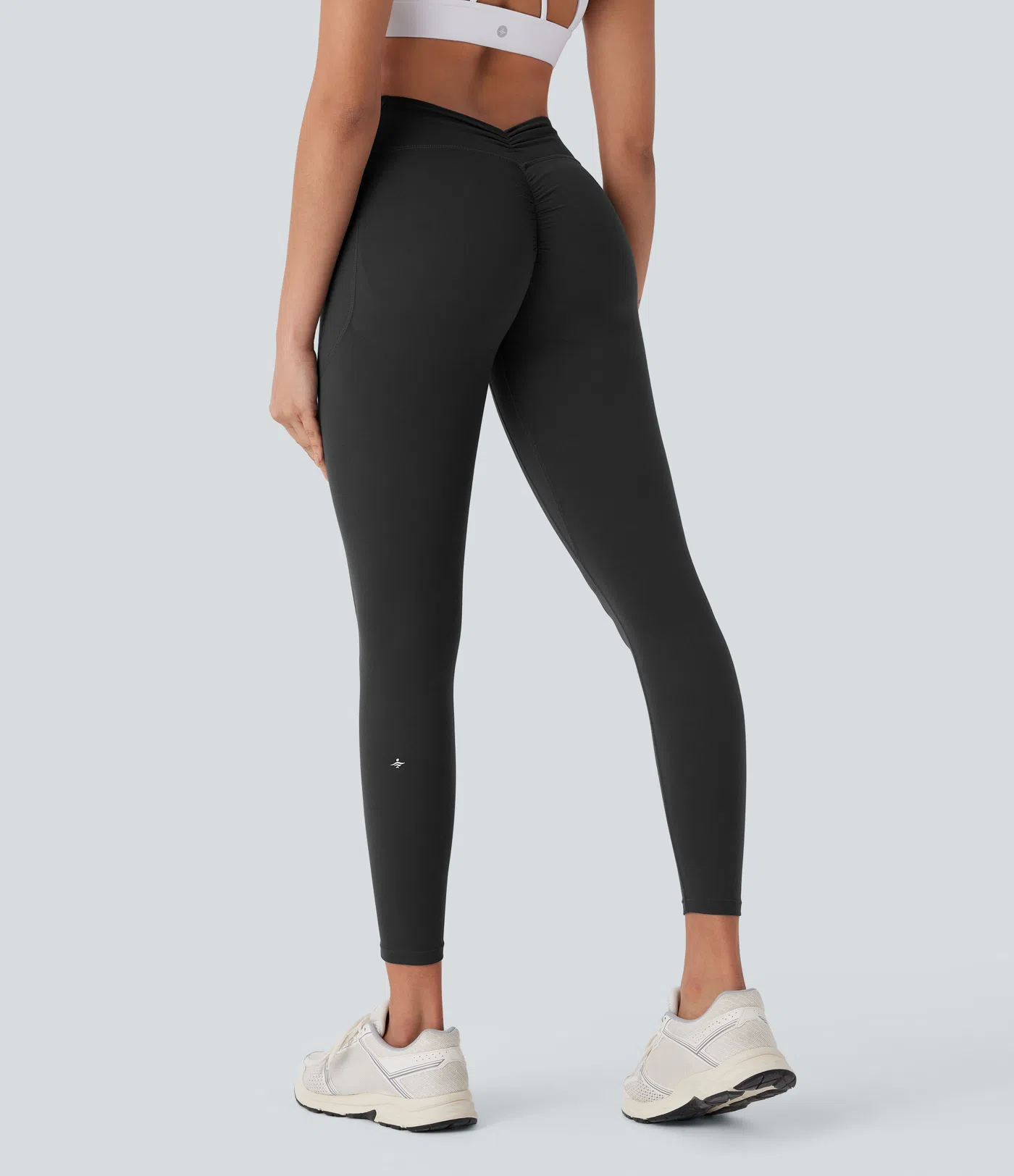 High Waisted Tummy Control Butt Lifting Ruched Pocket Shaping Yoga Leggings