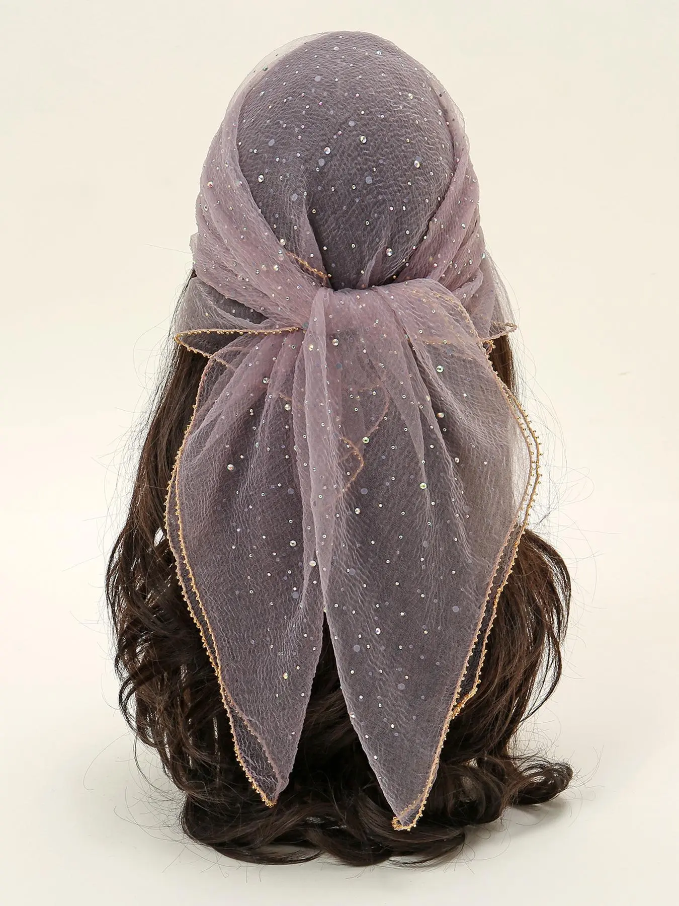 Women's Glitter Decor Scarf, Elegant Scarf for Daily Wear, Casual Trendy Scarf for Women, Trendy All-match & Exquisite Scarf for Birthday Gift, Scarf for Hair