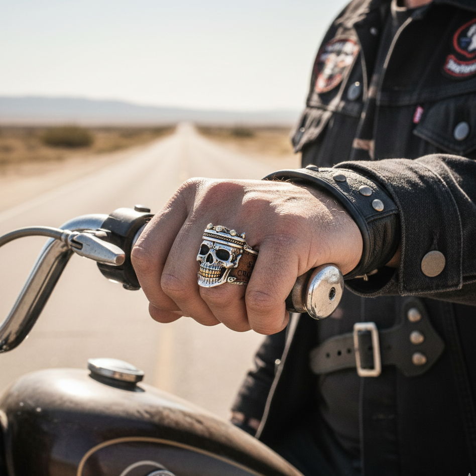 LAST DAY 50% Handmade Skull Ring SELF CROWNED