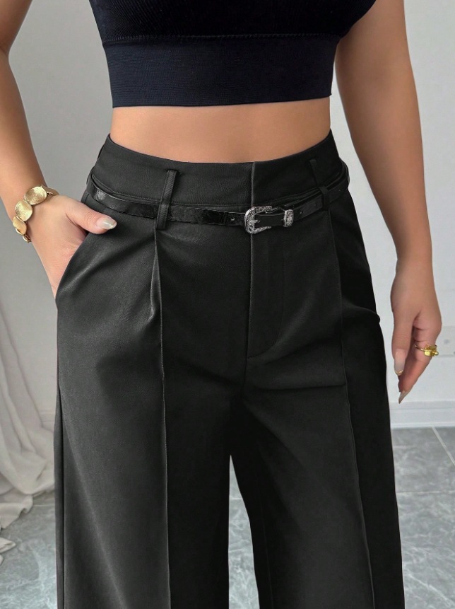 High-Waisted Wide-Leg Trousers – Tailored Relaxed Fit Pants