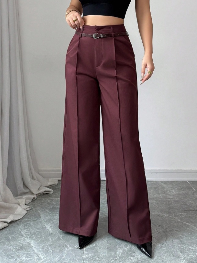 High-Waisted Wide-Leg Trousers – Tailored Relaxed Fit Pants