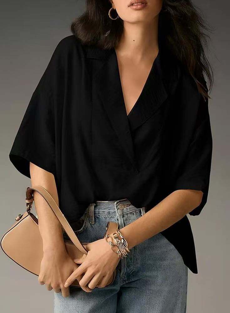 Casual Short Sleeve Button-Up Shirt