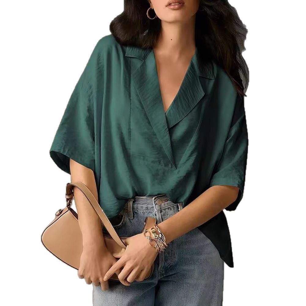Casual Short Sleeve Button-Up Shirt