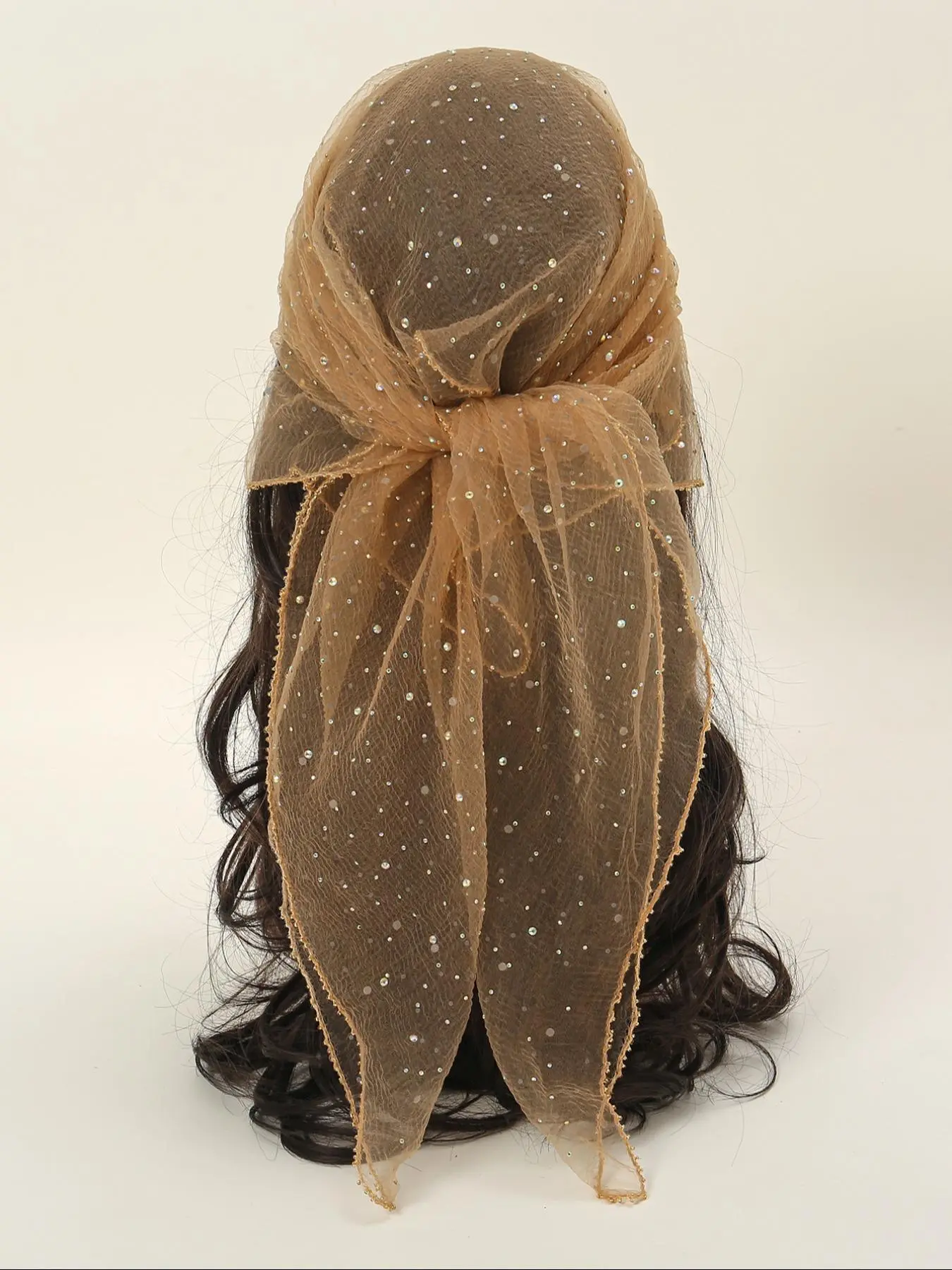 Women's Glitter Decor Scarf, Elegant Scarf for Daily Wear, Casual Trendy Scarf for Women, Trendy All-match & Exquisite Scarf for Birthday Gift, Scarf for Hair