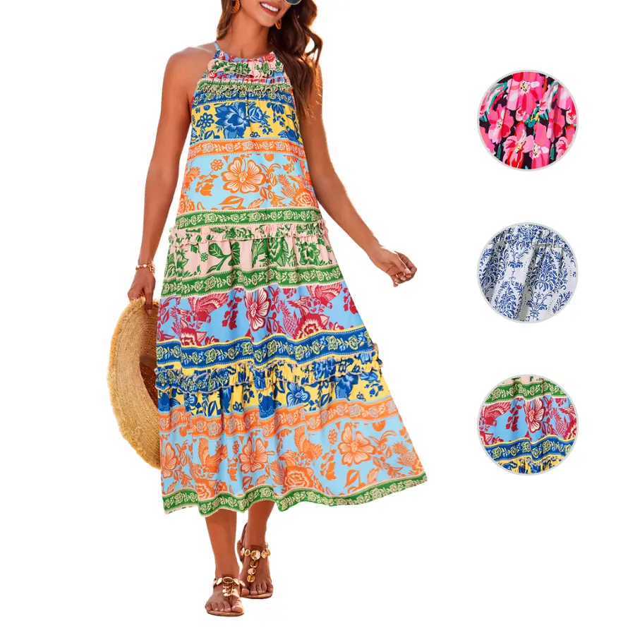 Hollowed-out Waist A-Line Dress