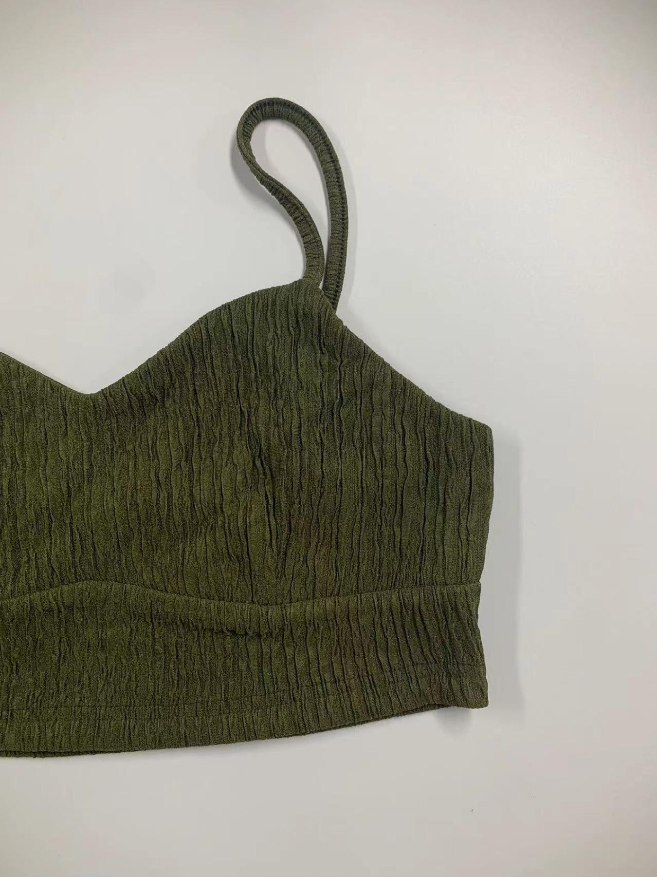 Women's Solid Woven Crop Cami Top & A-line Skirt Two-piece Set Womenswear, Casual Fashion Cozy Two Piece Outfits for Daily Outdoor Wear, Ladies Clothes for Summer