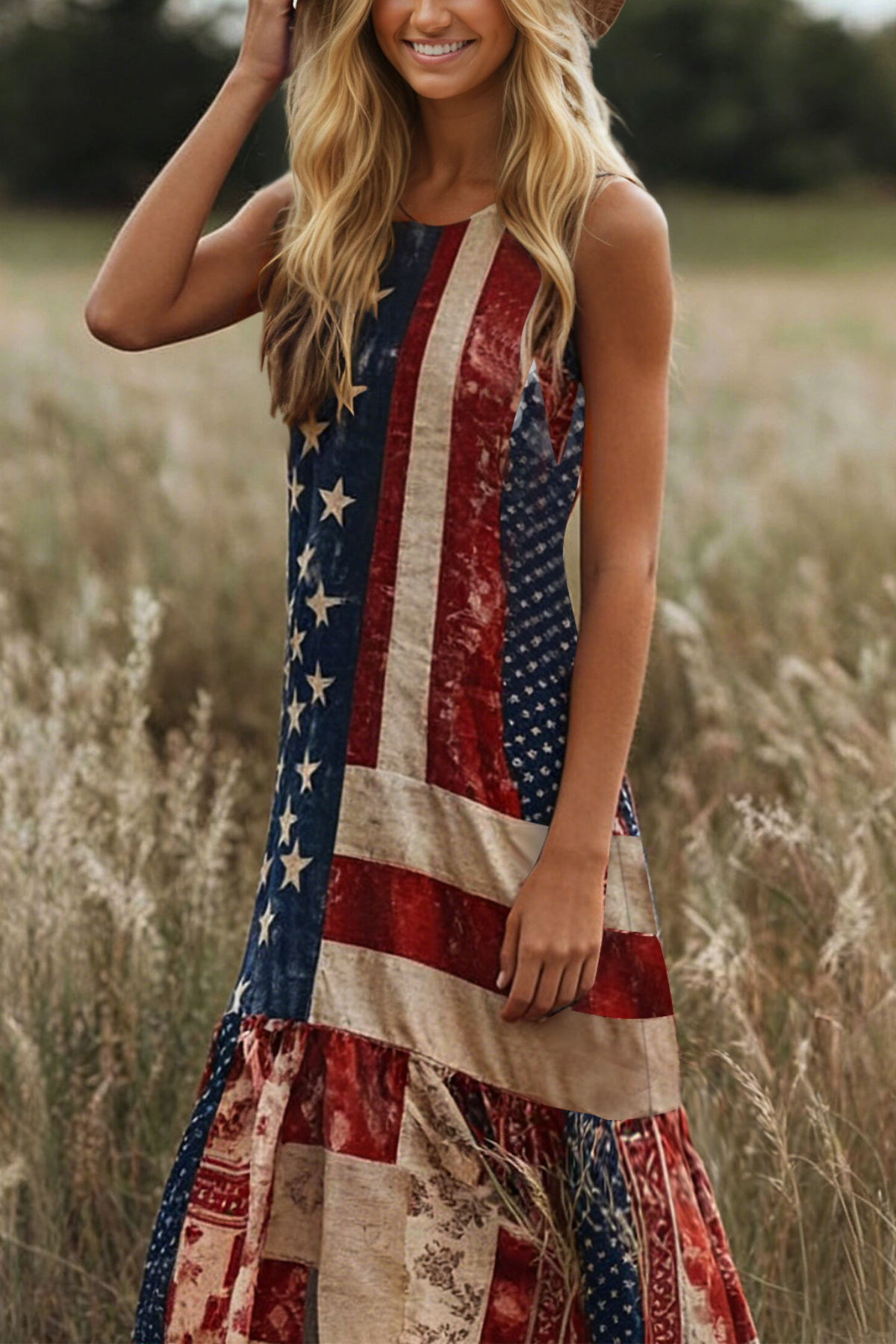 250th Independence Day Boho Maxi Dress