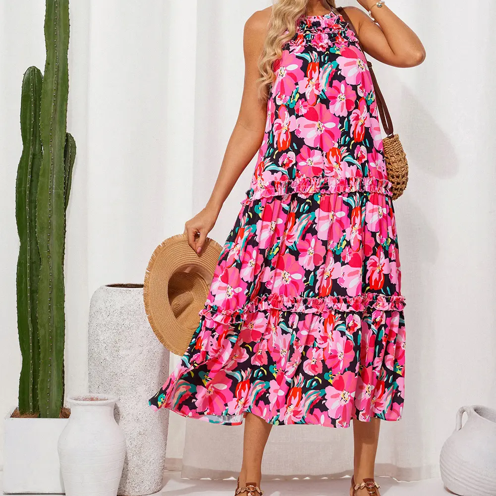 Hollowed-out Waist A-Line Dress