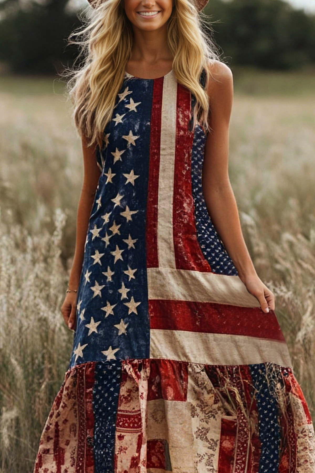 250th Independence Day Boho Maxi Dress