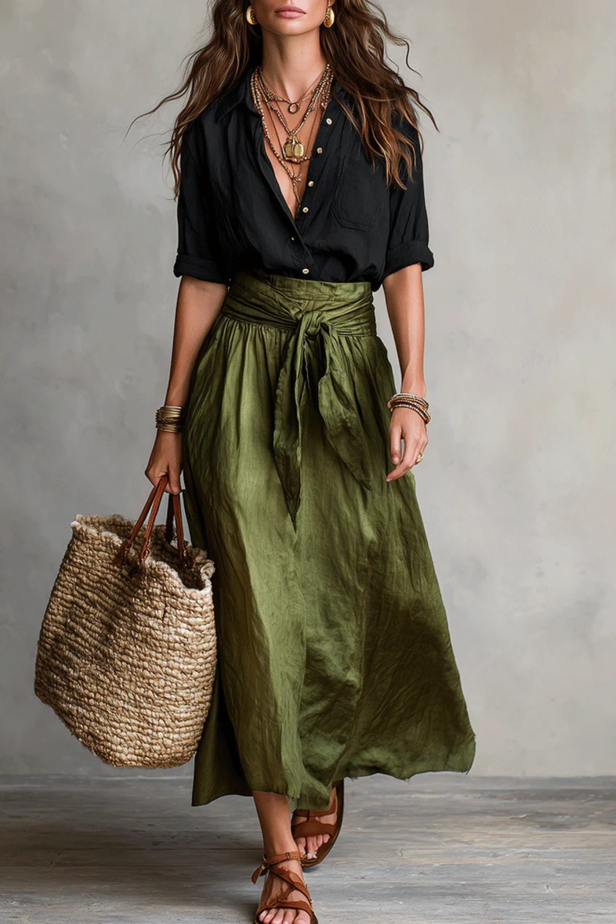 Colorblock Skirt Set – Chic Two-Piece Outfit