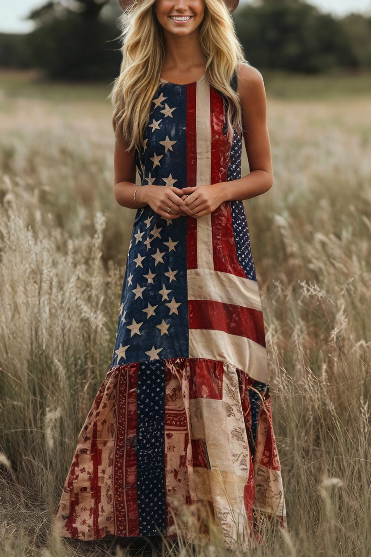 250th Independence Day Boho Maxi Dress