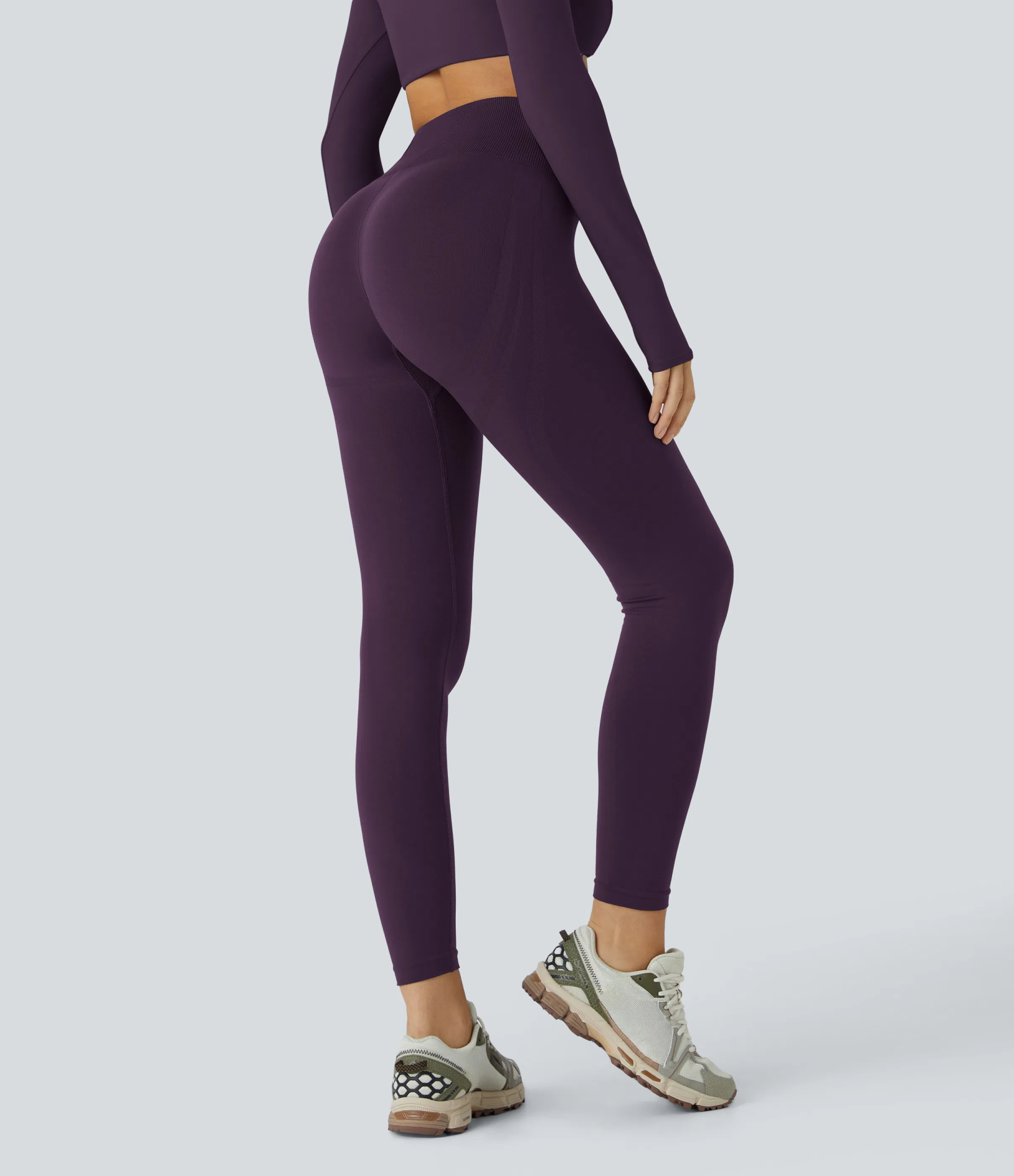 OneForm Seamless Flow Mid Rise Tummy Control Butt Lifting Yoga Leggings