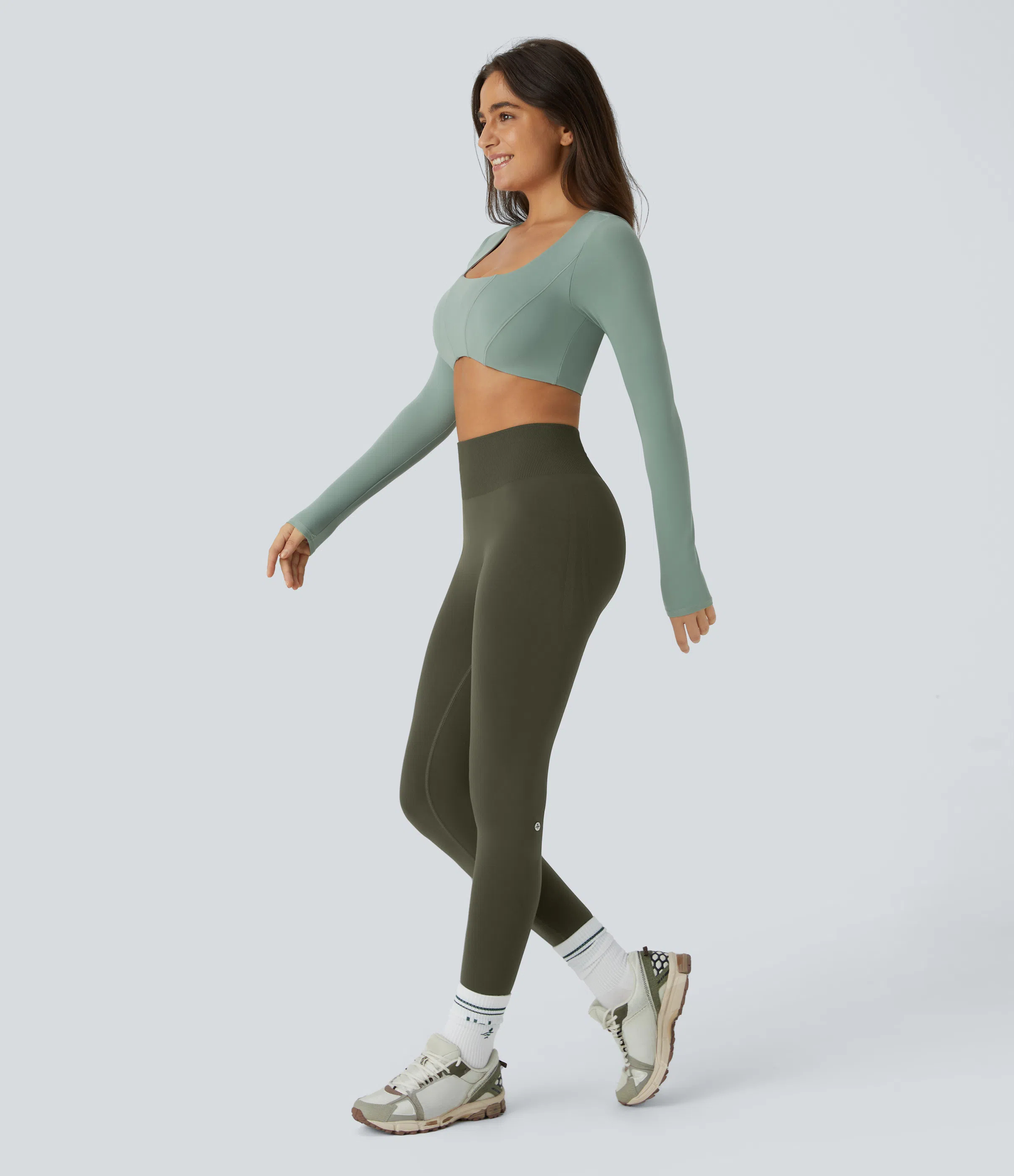 OneForm Seamless Flow Mid Rise Tummy Control Butt Lifting Yoga Leggings