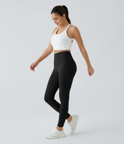 High Waisted Tummy Control Pocket Shaping Training Leggings