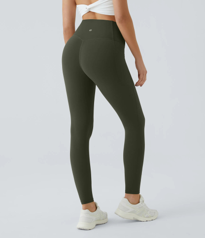 High Waisted Tummy Control Pocket Shaping Training Leggings