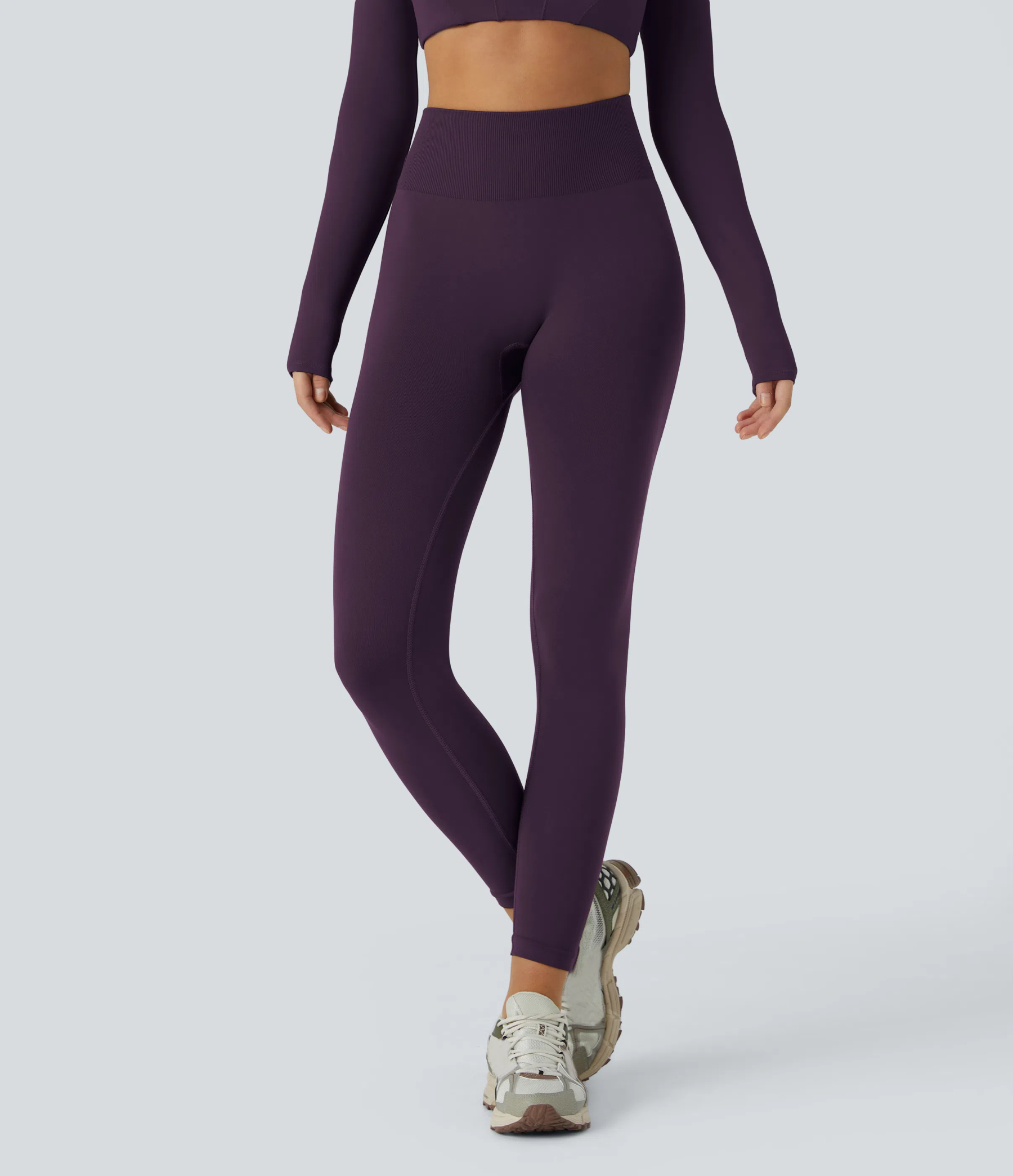 OneForm Seamless Flow Mid Rise Tummy Control Butt Lifting Yoga Leggings