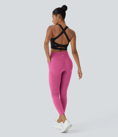 High Waisted Scrunch Butt Lifting Tummy Control Pocket Shaping Training Leggings