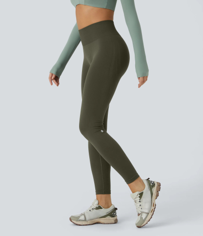 OneForm Seamless Flow Mid Rise Tummy Control Butt Lifting Yoga Leggings