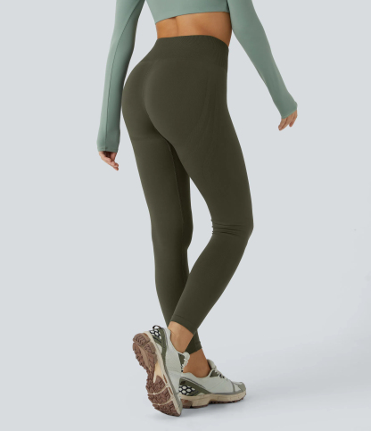OneForm Seamless Flow Mid Rise Tummy Control Butt Lifting Yoga Leggings