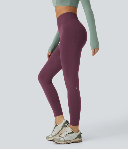 OneForm Seamless Flow Mid Rise Tummy Control Butt Lifting Yoga Leggings