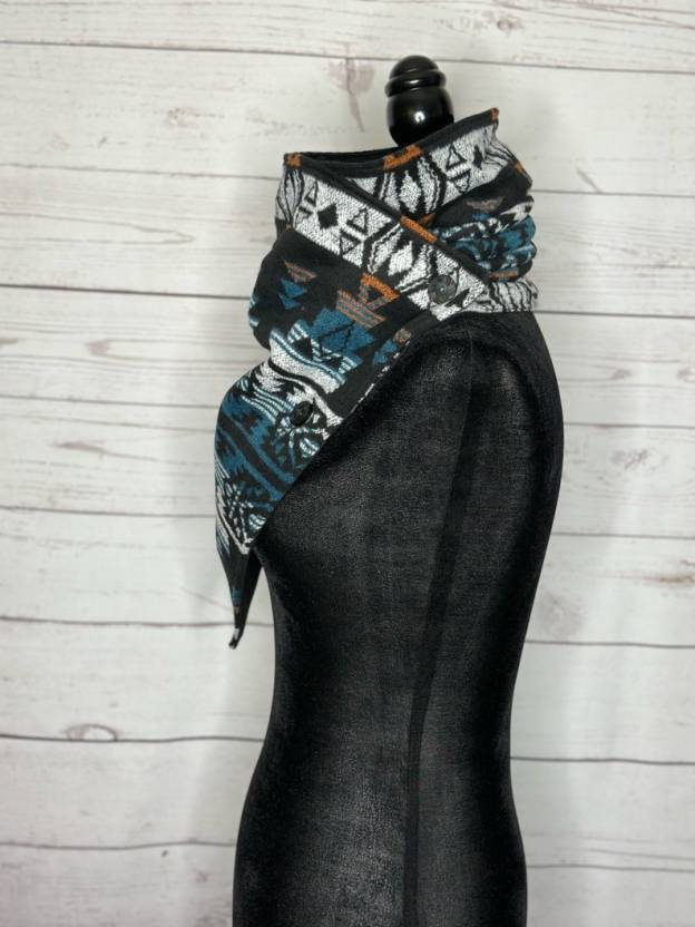 Regal Western Aztec Warm Neck Hood