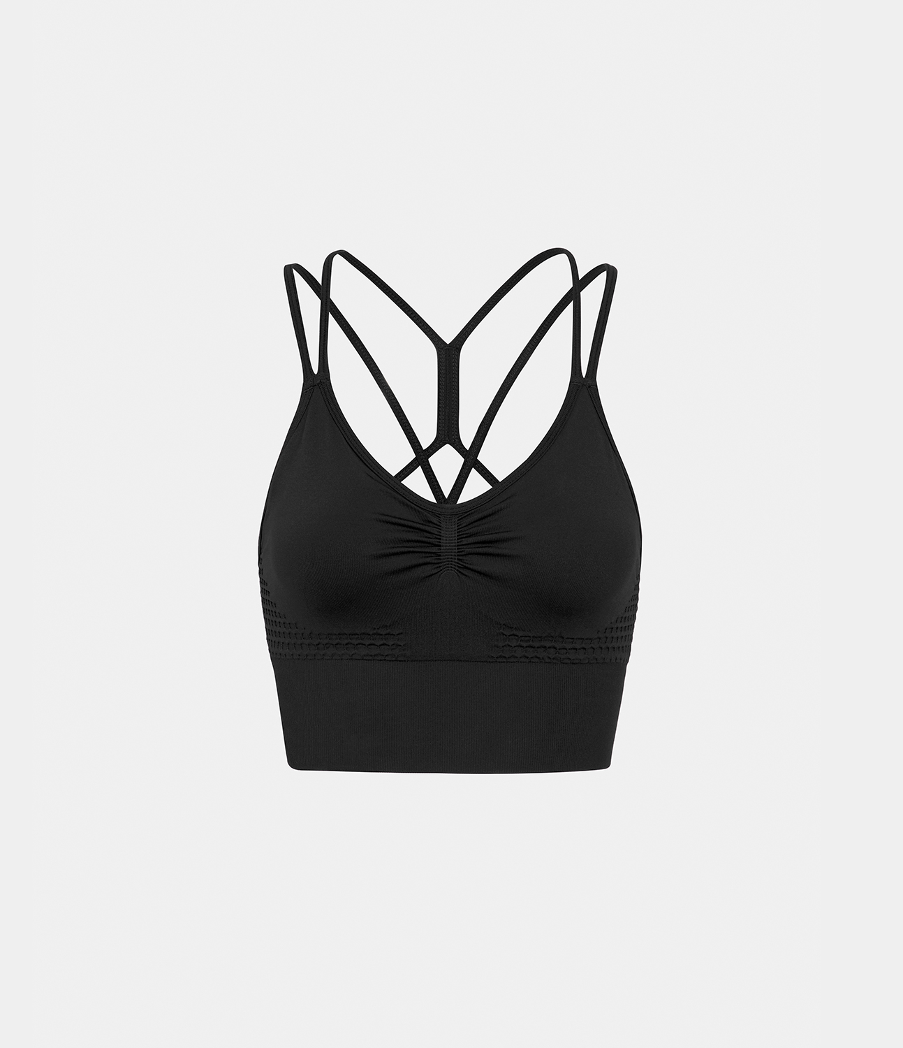 OneForm Seamless Flow Low Support Ruched Double Straps Sports Bra A-C Cups