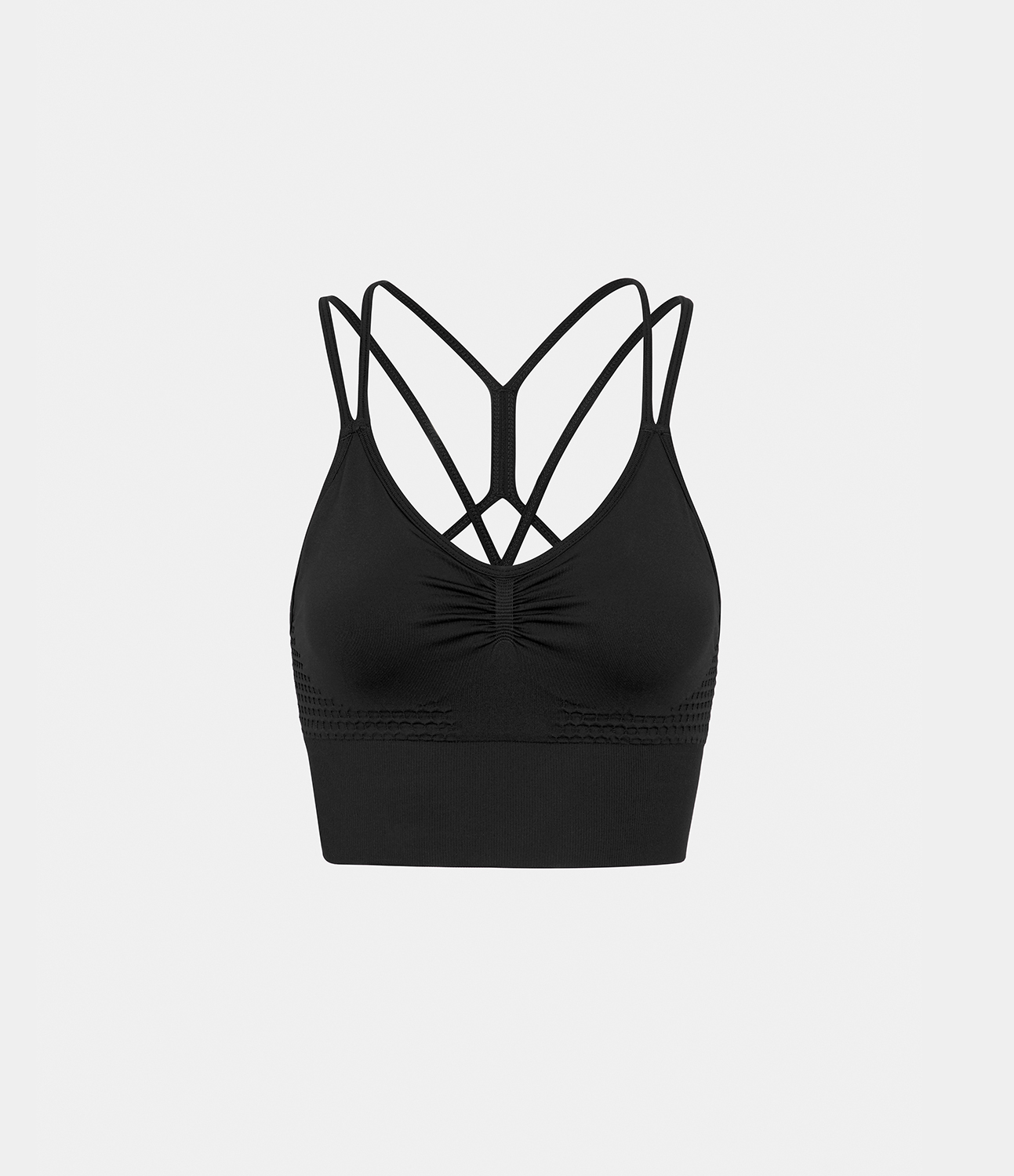 OneForm Seamless Flow Low Support Ruched Double Straps Sports Bra A-C Cups