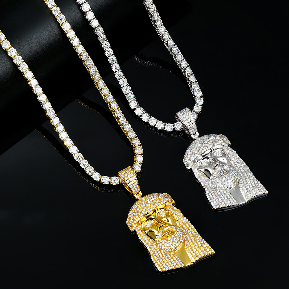 Fully Pavé-Lab Moissanite Jesus Christ Pendant