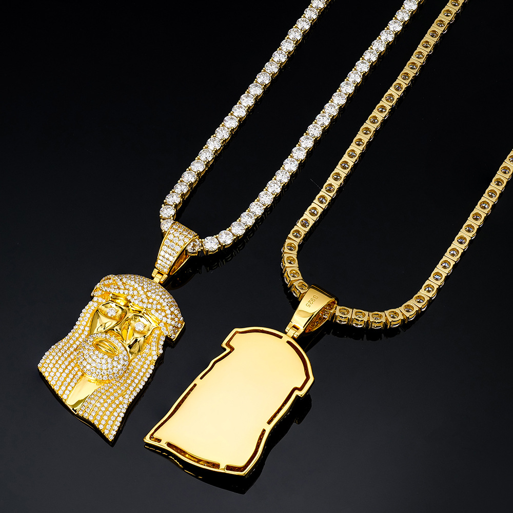 Fully Pavé-Lab Moissanite Jesus Christ Pendant