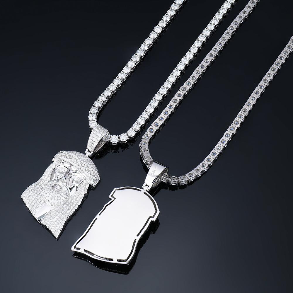 Fully Pavé-Lab Moissanite Jesus Christ Pendant