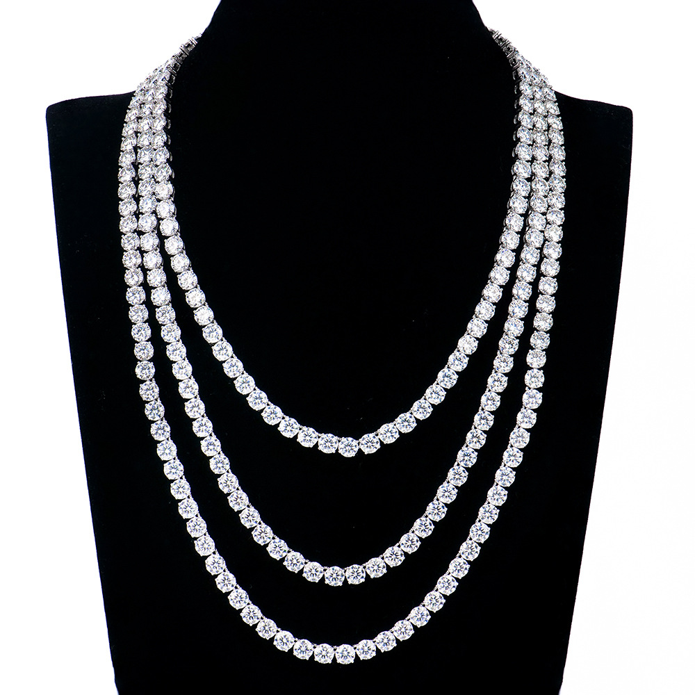 6MM Iced Out Moissanite Tennis Necklace S925 -SlimGlow Lab