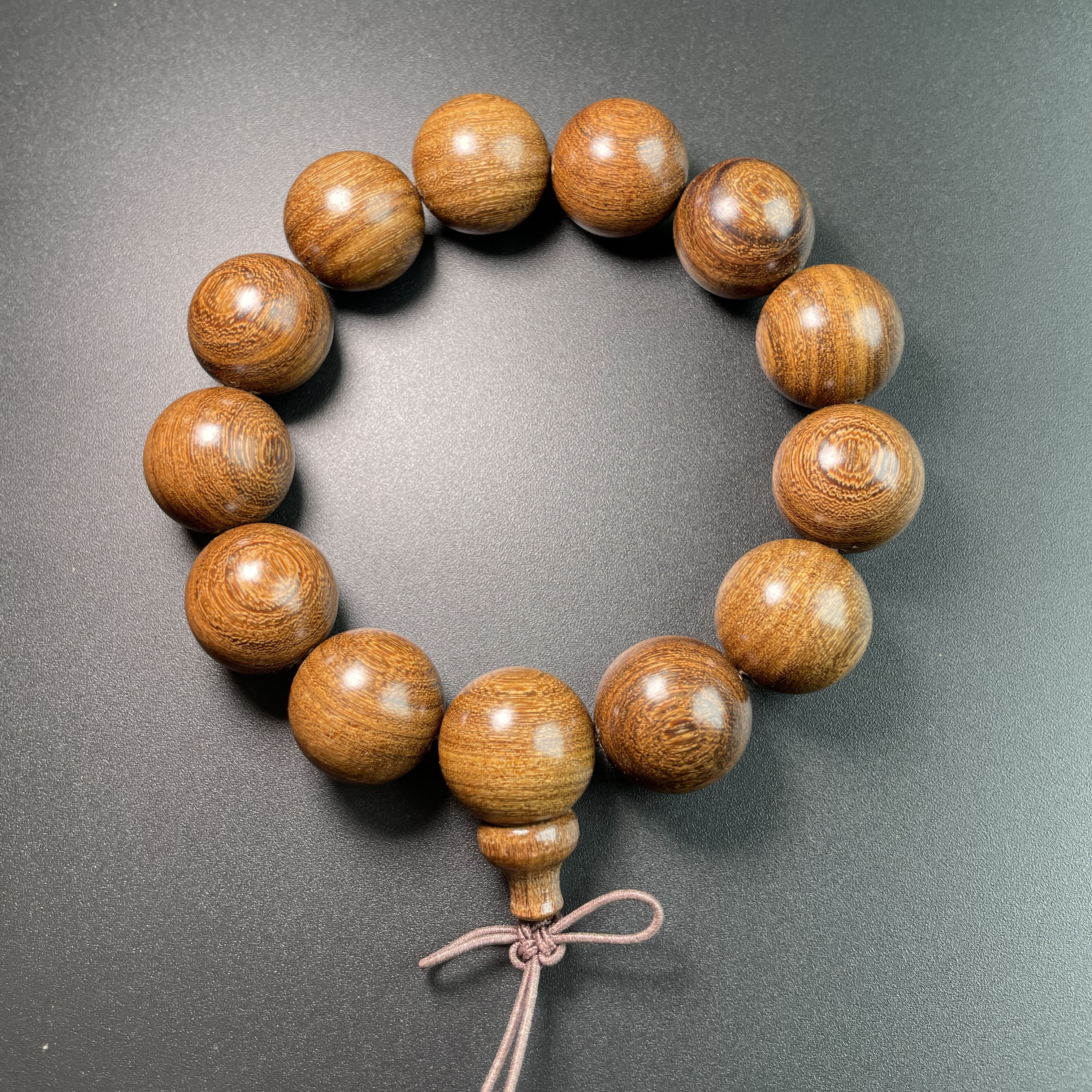 Sinker Old Golden Sandalwood Bracelet - 1.2/1.5/1.8/2.0mm | Natural Spiritual Wood Jewelry for Men & Women