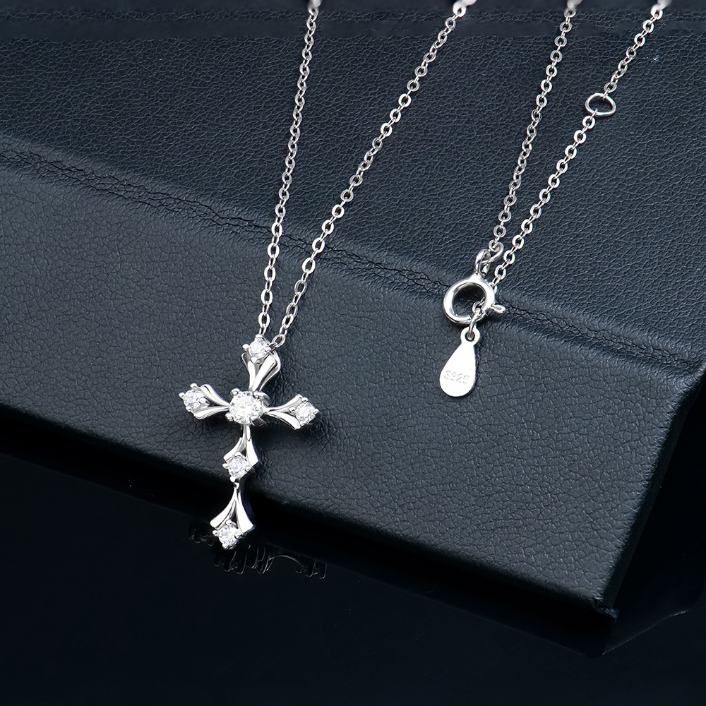 Chrome Hearts Style Moissanite Cross Necklace