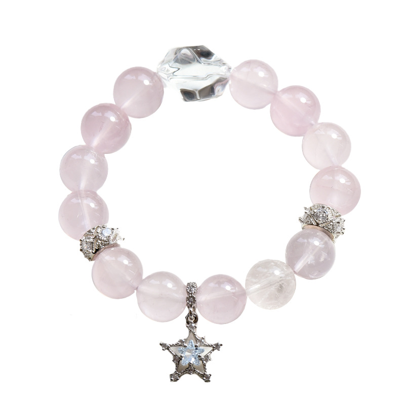 Rose Quartz Micro-Inlaid Crystal Bracelet | Romance Gift​-SlimGlow Lab